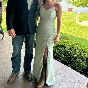 Sage green bridesmaid dress